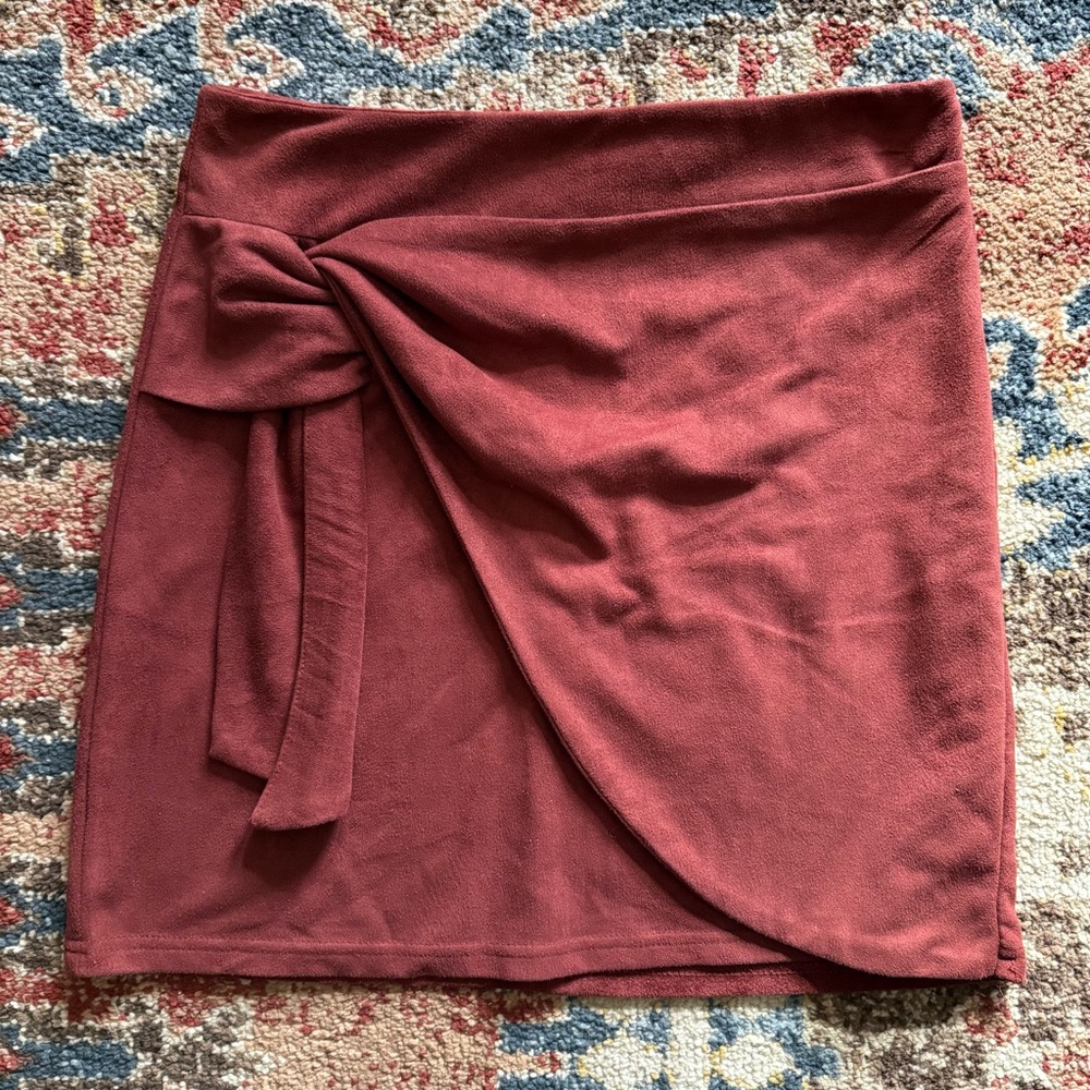 Altar'd State Rich Red Mini Skirt
